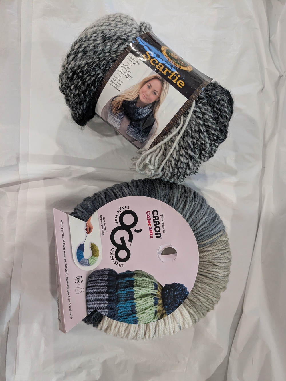 Canon Black, Gray & White Ombre Yarn Skeins